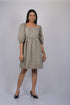 OWO THE LABEL Dot Print Square Neck Knee Length Dress (OTL-DRS1038)